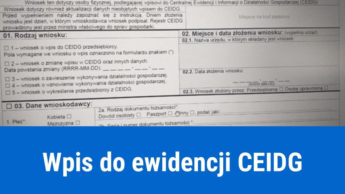 Jak wypełnić wniosek CEIDG?