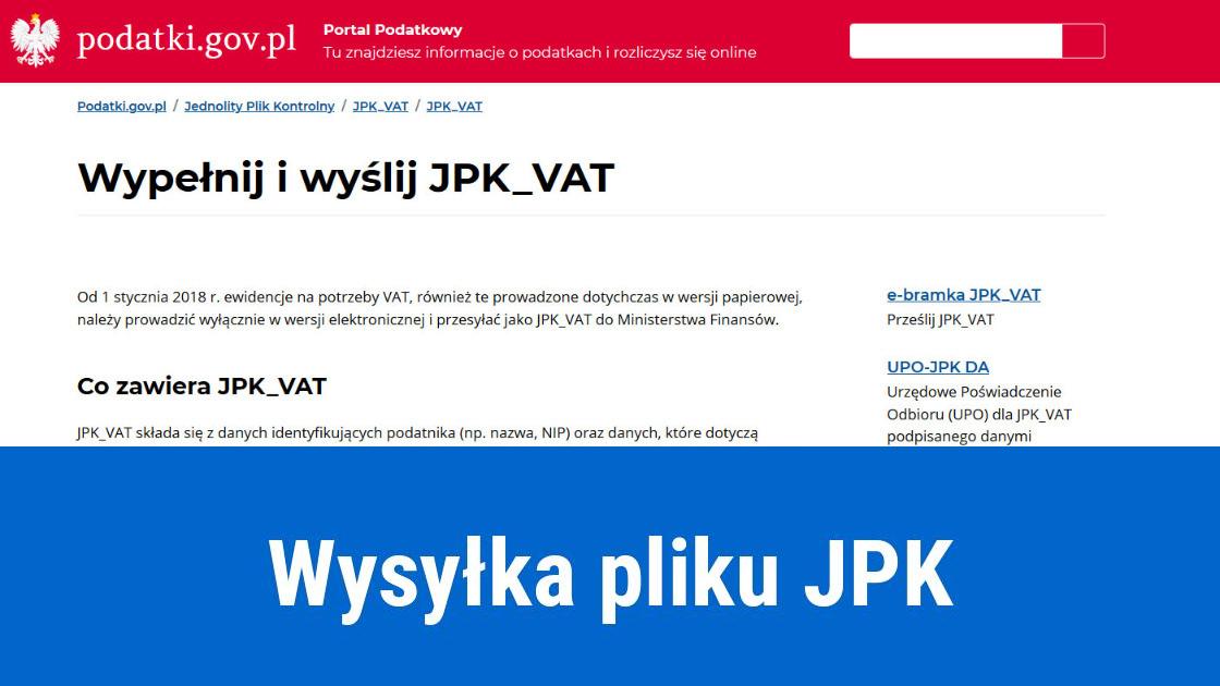 Jak wysłać JPK?