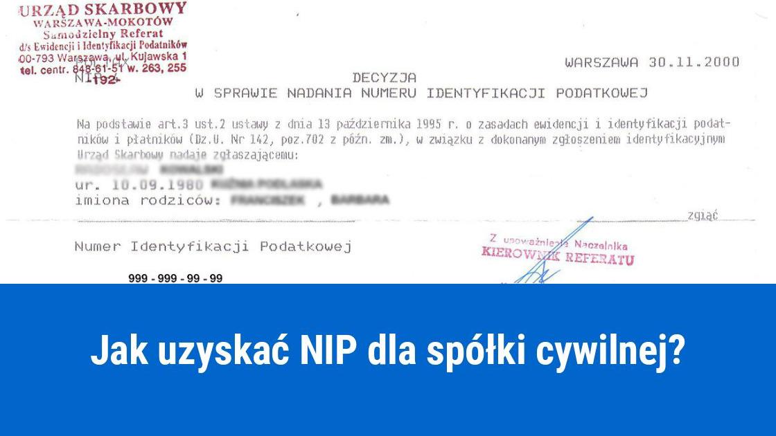 NIP dla spółki cywilnej