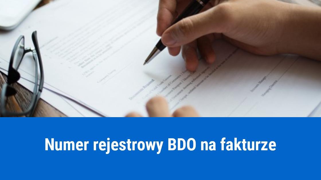 Numer BDO na fakturze