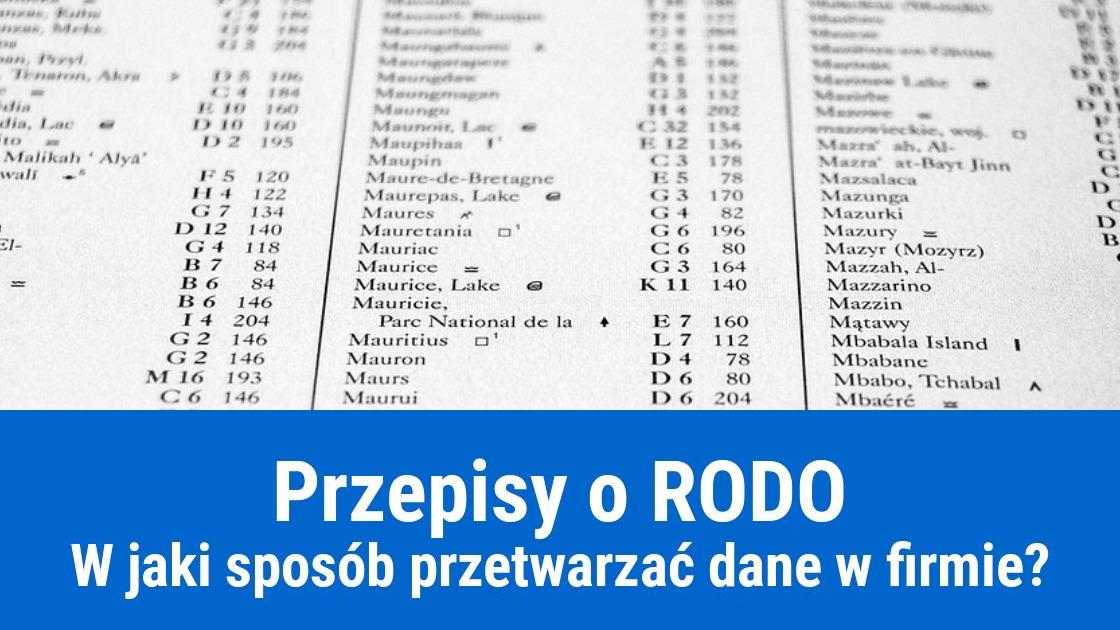 RODO - jak prawidłowo przetwarzać dane osobowe w firmie?