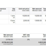 Wystawianie faktur po angielsku