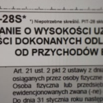 Zeznanie roczne PIT-28, podatek od ryczałtu