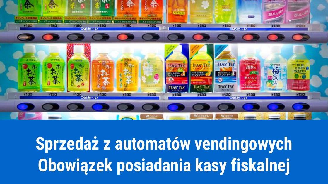 Automaty vendingowe, a kasa fiskalna