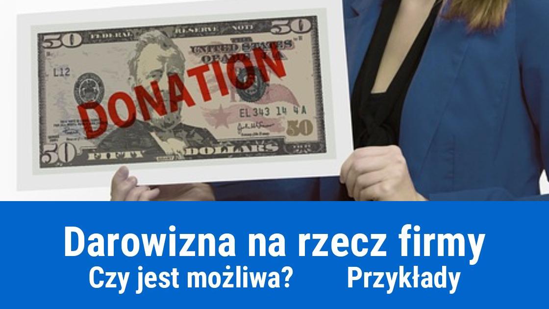 Darowizna na rzecz firmy