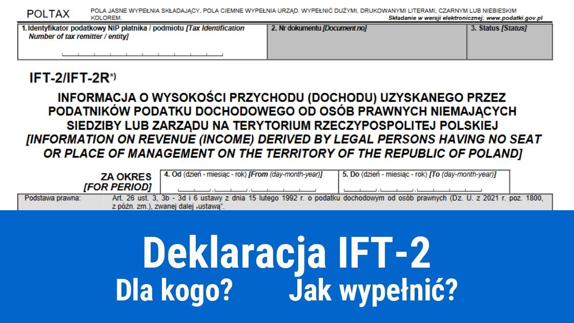 Deklaracja IFT-2, kto ma obowiązek składać?
