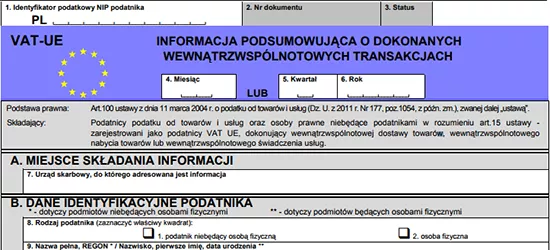 Deklaracja VAT-UE