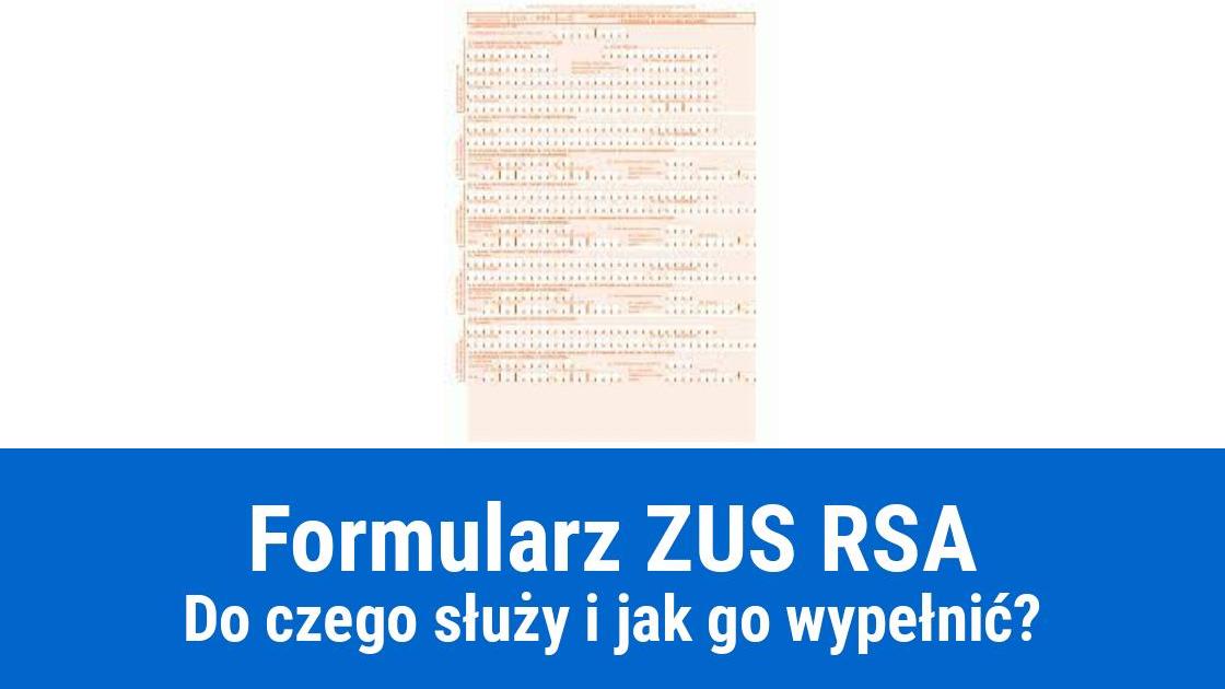 Druk ZUS RSA – jak wypełnić?