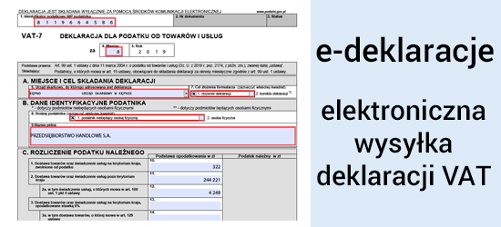 wysyłka deklaracji VAT