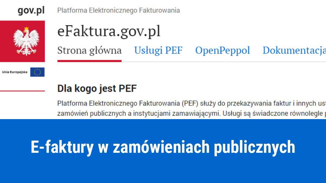 E-faktury w zamówieniach publicznych