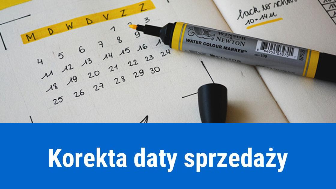 Faktura korygująca datę sprzedaży