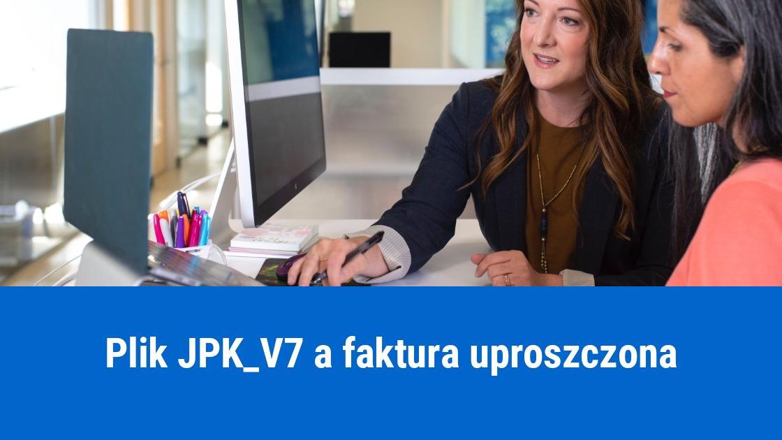 Faktura uproszczona w JPK_V7