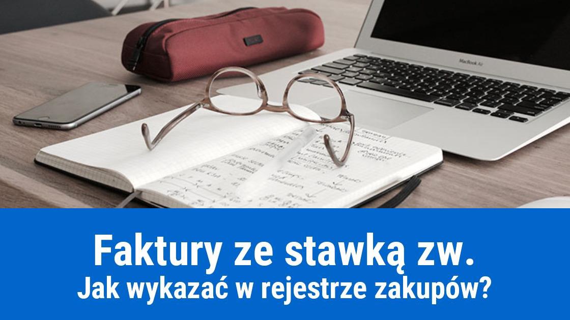 Faktury ze stawką zw. w rejestrze zakupów