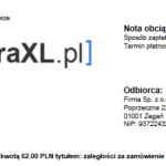 Jak anulować notę obciążeniową?