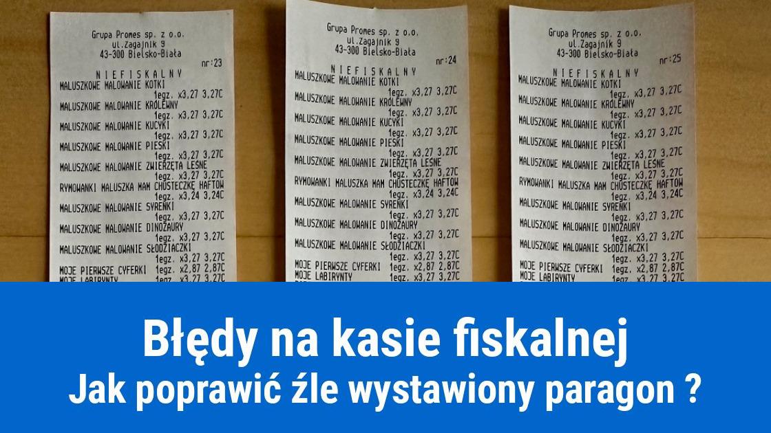 Jak skorygować błąd na kasie fiskalnej?