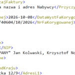 Jak skorygować dane Nabywcy w KSeF?