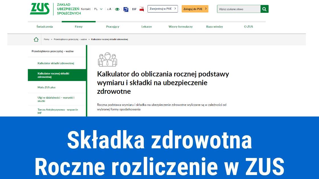 Roczne rozliczenie składki zdrowotnej – jak złożyć w ZUS?