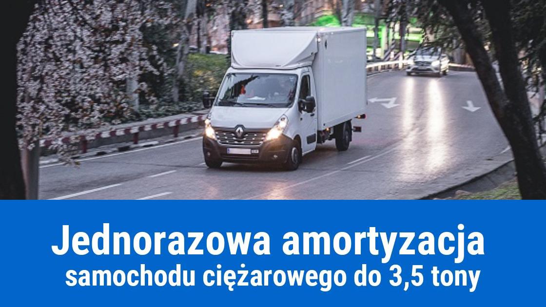 Jednorazowa amortyzacja samochodu ciężarowego do 3,5 tony