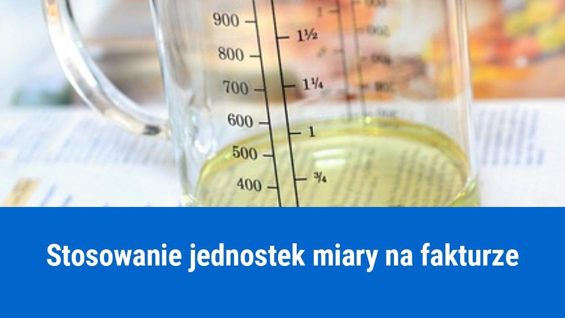 Jednostka miary na fakturze