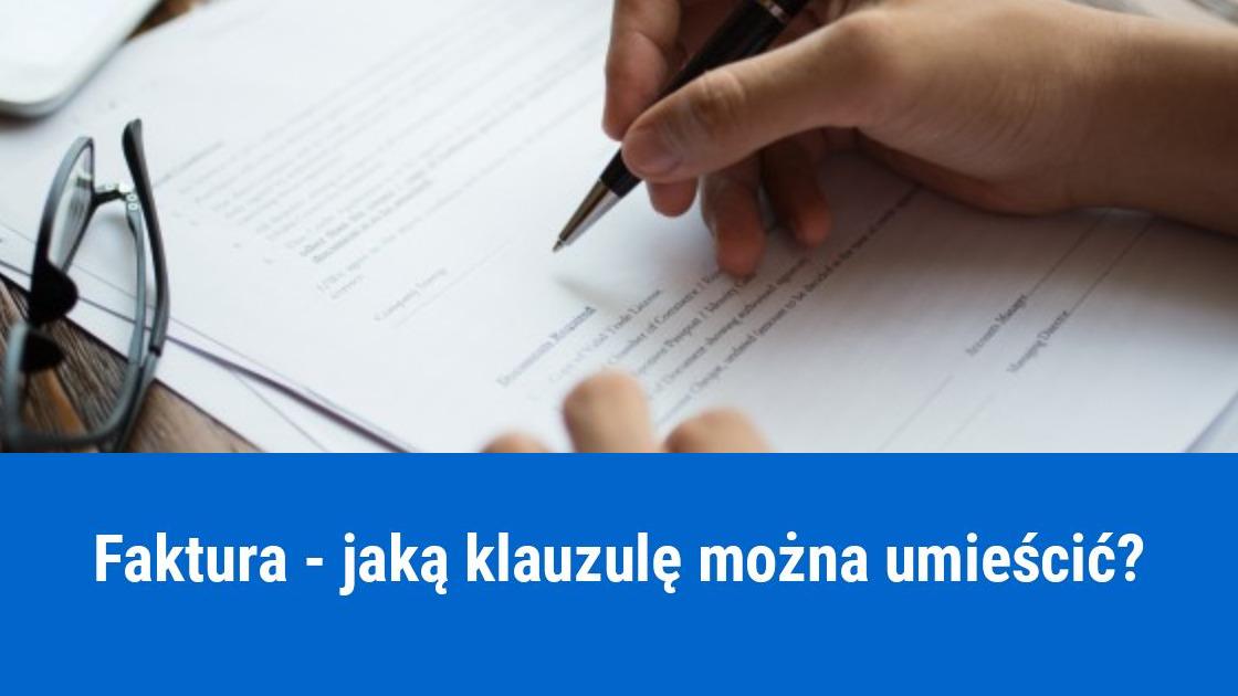 Klauzule na fakturze