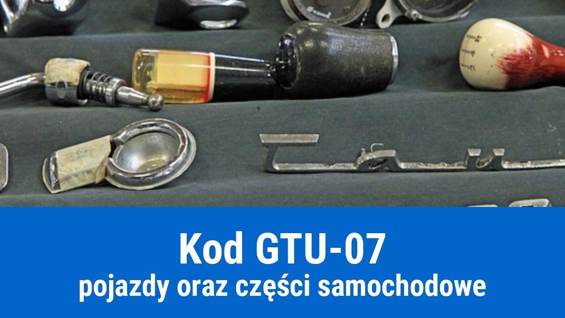 Kod GTU-07 części samochodowe