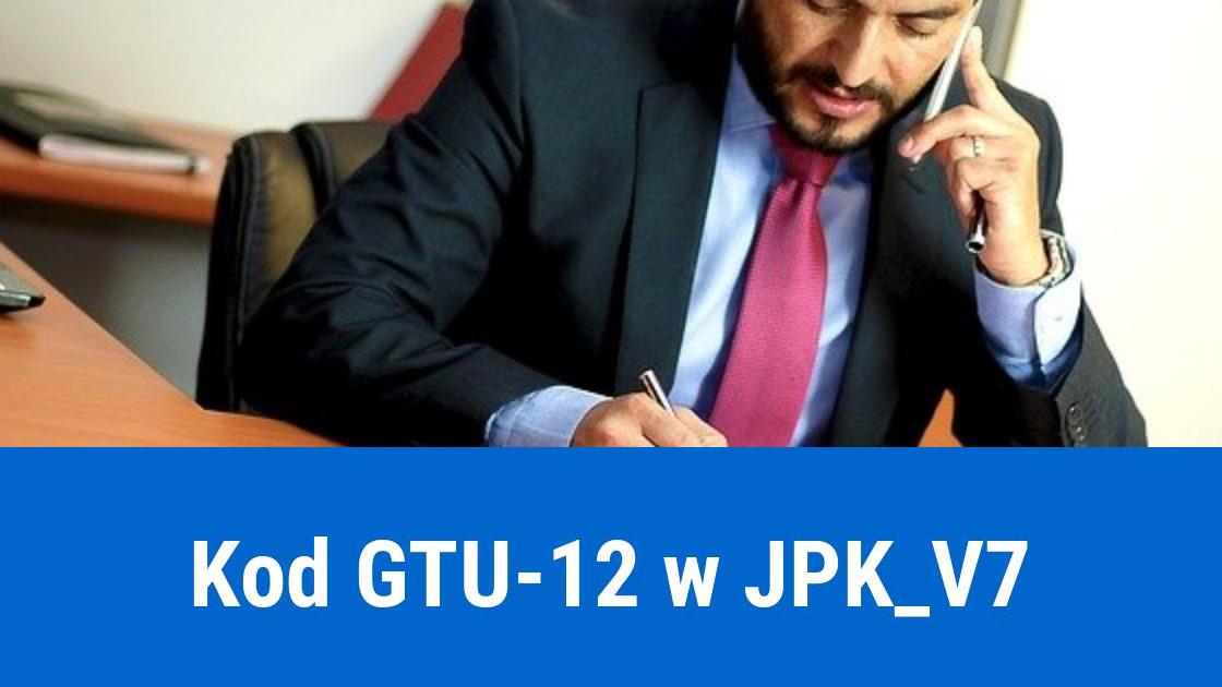 Kod GTU 12 w JPK-V7, usługi niematerialne