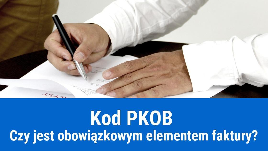 Kod PKOB na fakturze