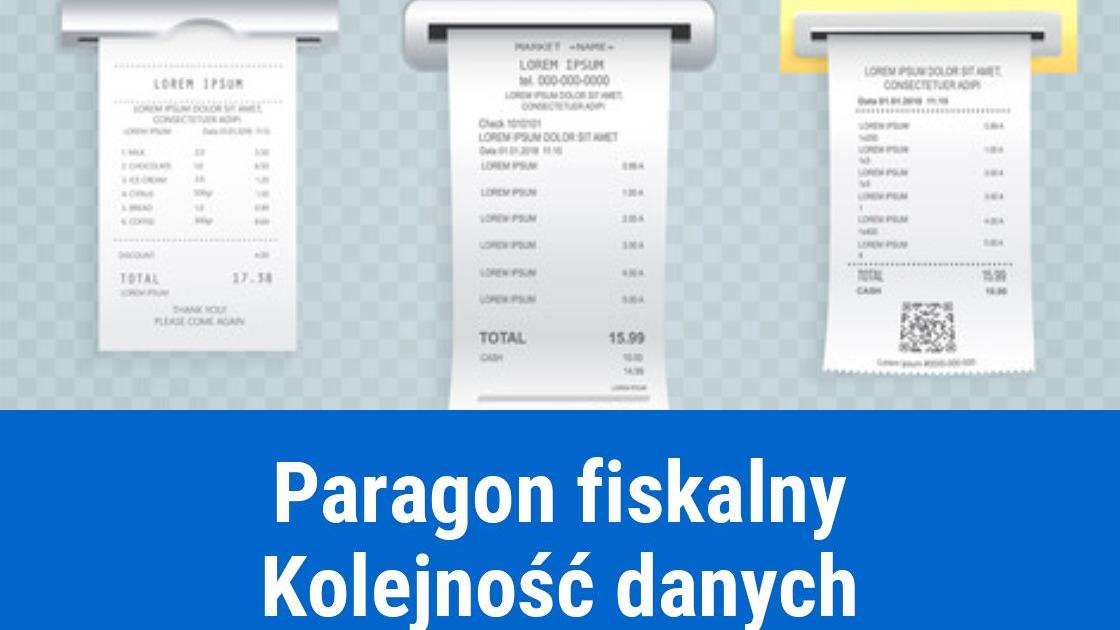 Kolejność danych na paragonie