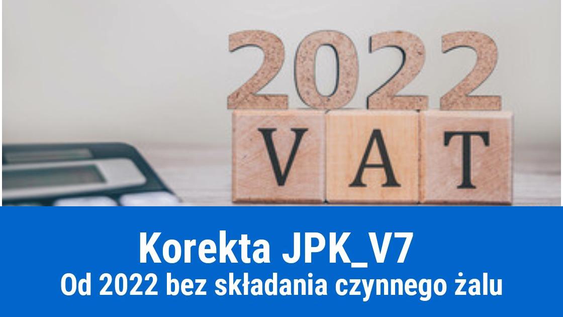 Korekta JPK_V7 bez składania czynnego żalu