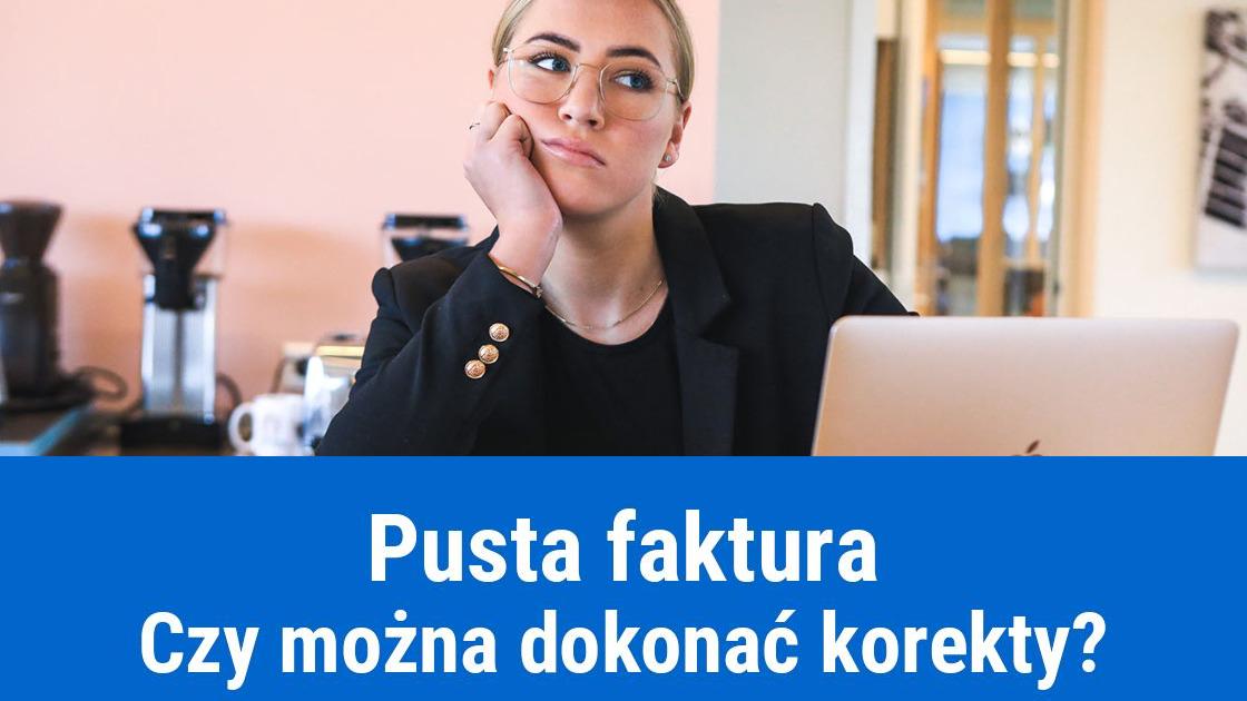 Korekta pustej faktury