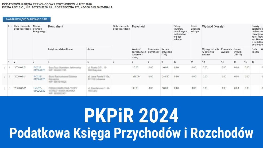 ksiega przychodow i rozchodow