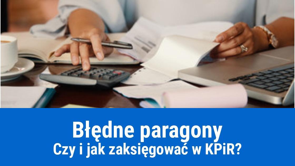 Księgowanie błędnych paragonów w KPiR