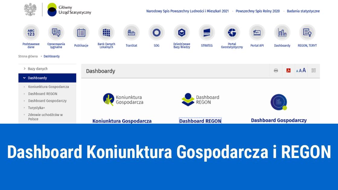 narzedzie analityczne gus koniunktura gospodarcza regon