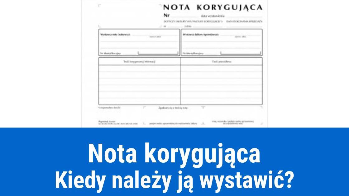 Akceptacja i wystawianie noty korygującej