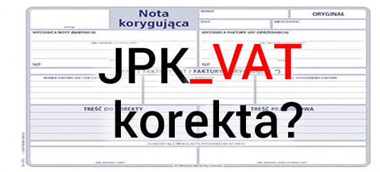 Nota korygująca JPK_VAT