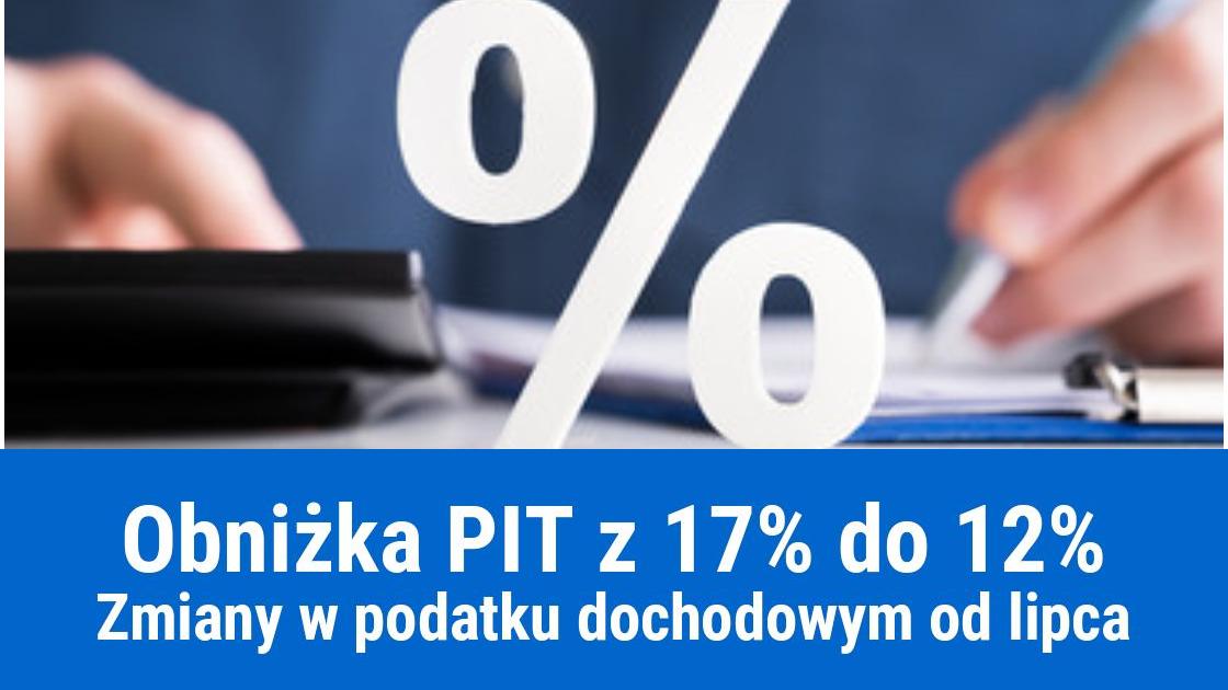 Obniżka podatku PIT do 12%