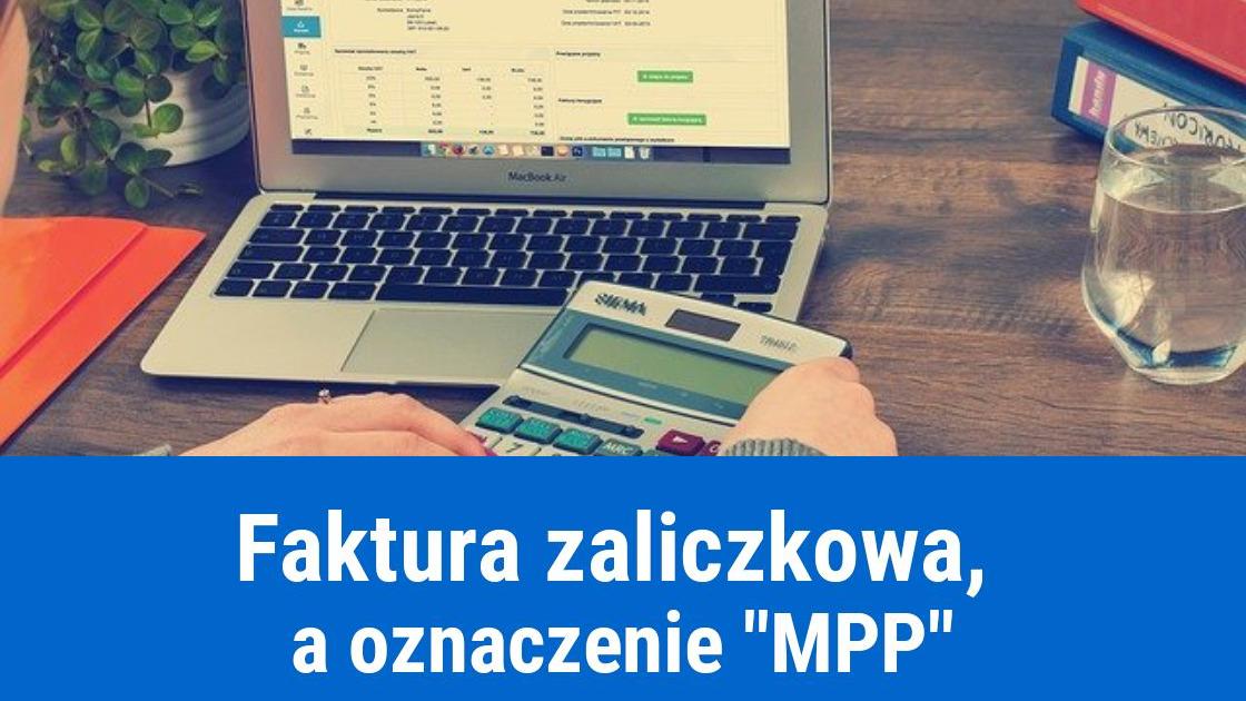 Oznaczenia MPP na fakturze zaliczkowej