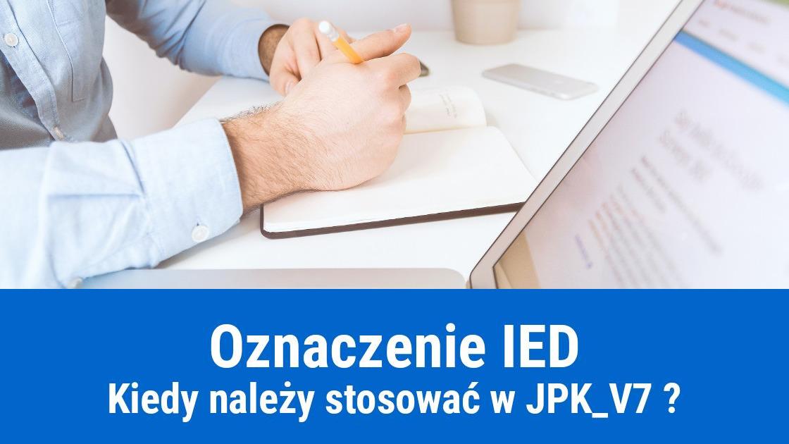 Oznaczenie IED w pliku JPK-V7