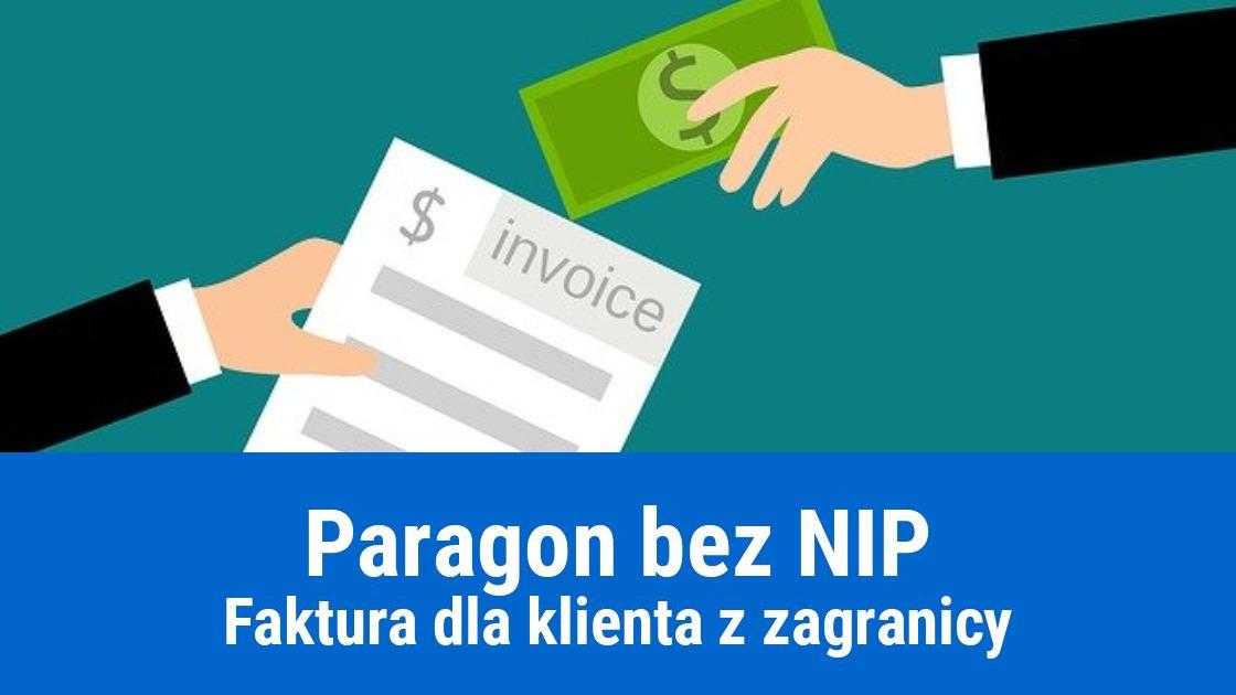 Paragon bez NIP dla zagranicznych klientów