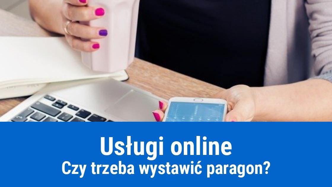 Paragon przy sprzedaży usług online