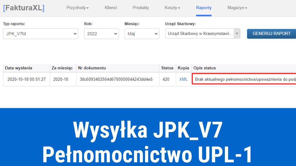 Pełnomocnictwo do wysyłki JPK_V7