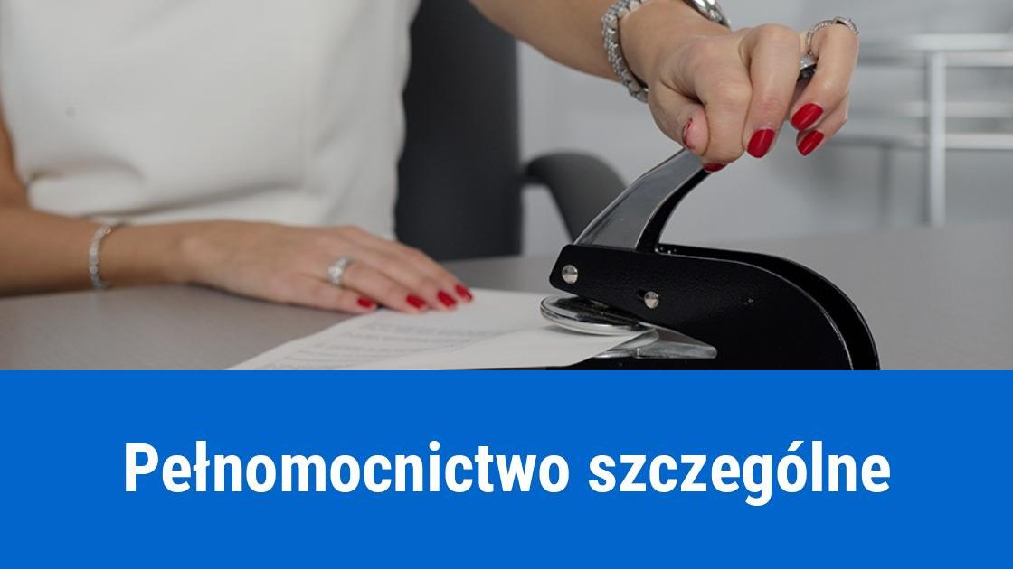 Co to jest pełnomocnictwo szczególne?