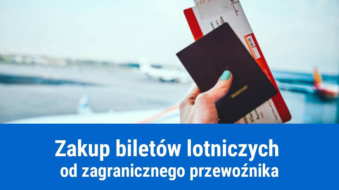 Podatek VAT od zagranicznych biletów lotniczych