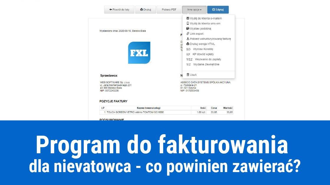 Program do faktur dla nievatowców