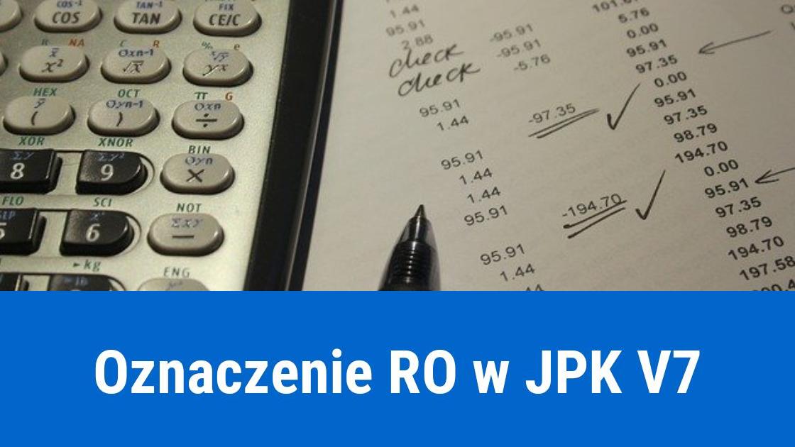 Raport fiskalny z oznaczeniem RO w JPK_V7
