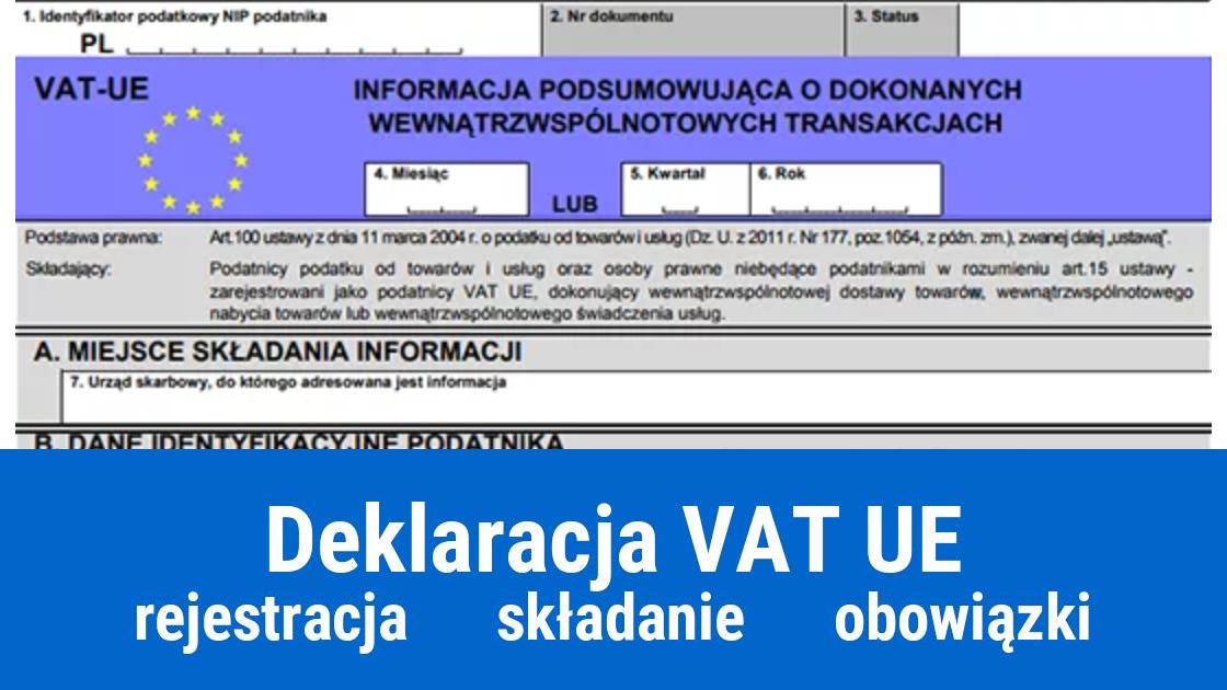 Składanie deklaracji VAT-UE