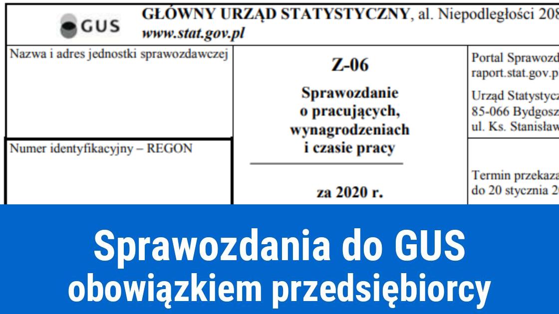 Obowiązek składania sprawozdań do GUS