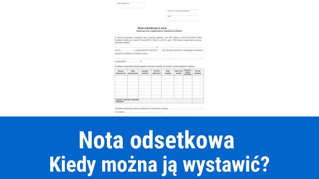 Termin na wystawienie noty odsetkowej