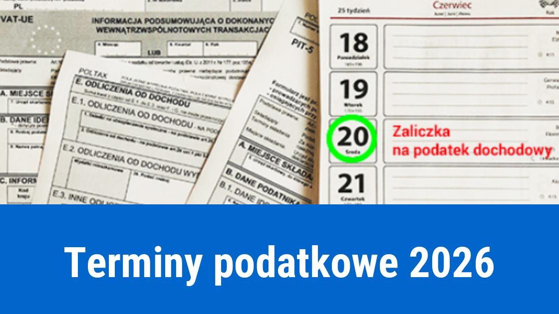 Terminy podatkowe 2026