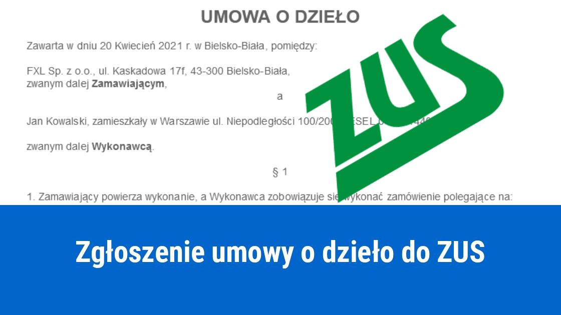 Umowa o dzieło, a składki ZUS